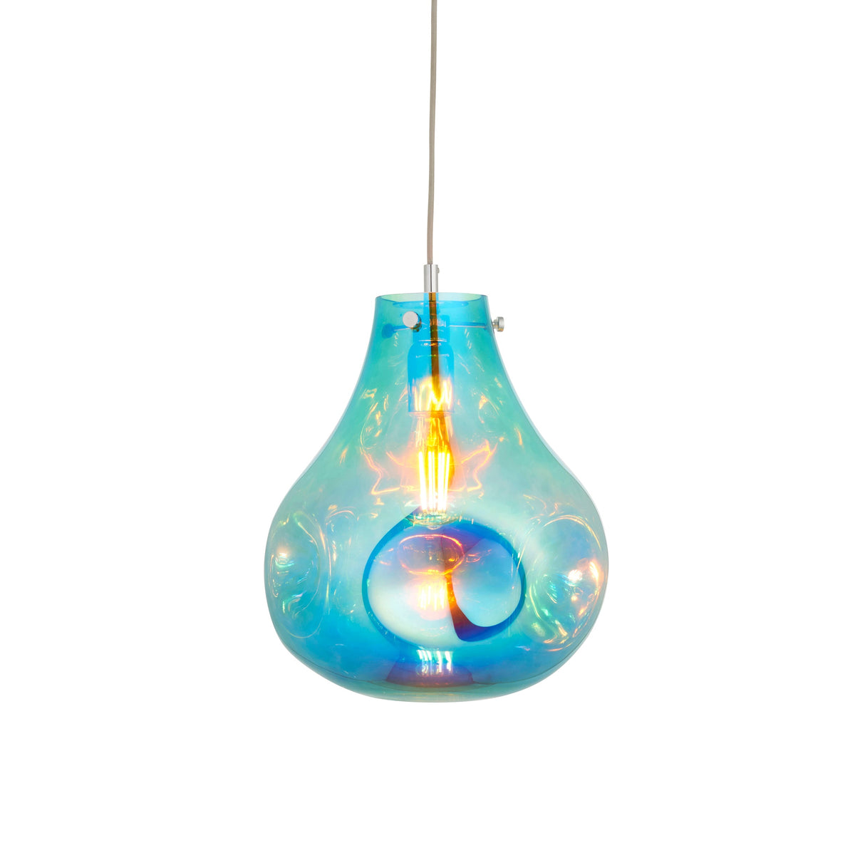 Amos Iris Pendant Petrol Large – from Amos Lighting + Home