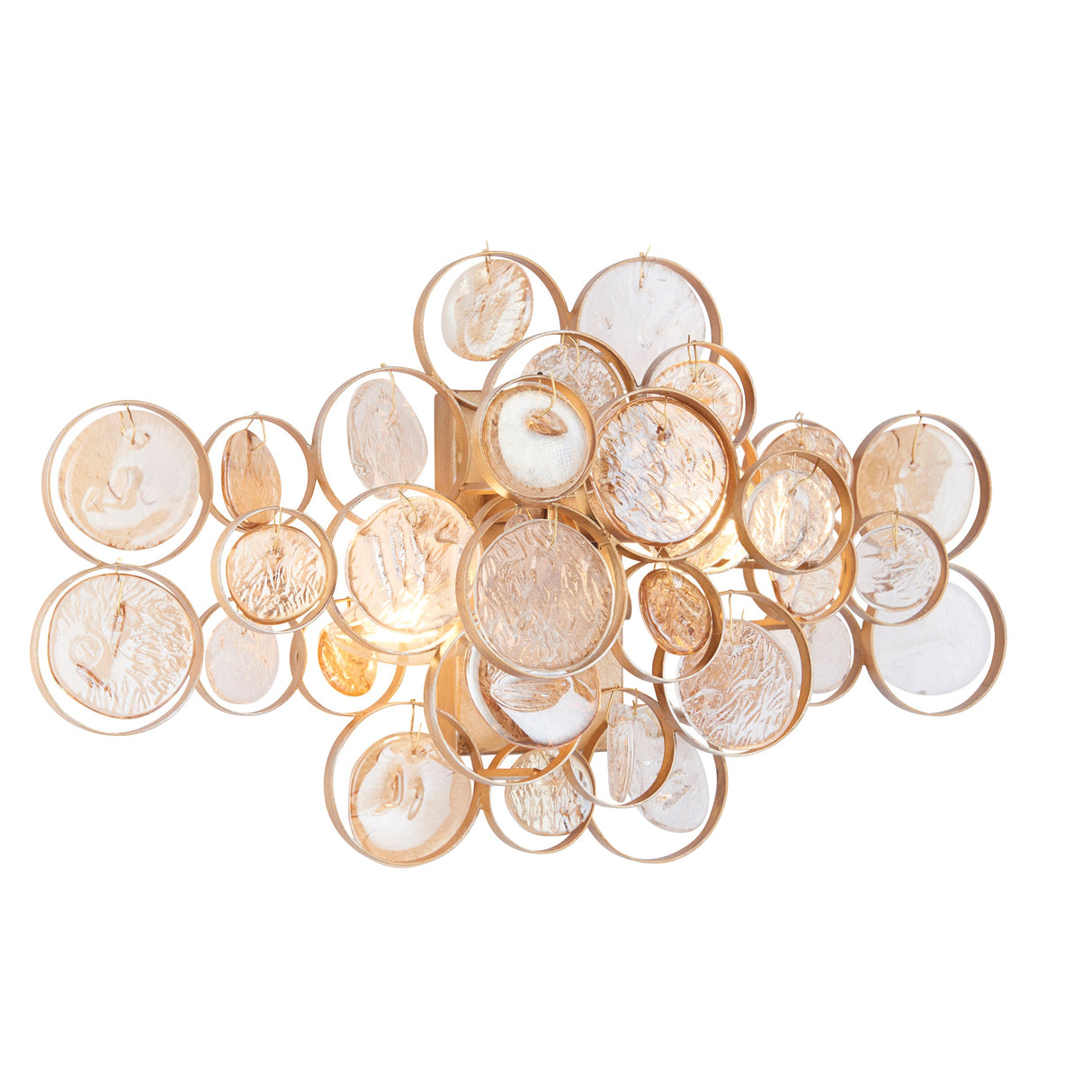 Amos Kensington Wall Light with Clear & Amber Glass – from Amos Lighting + Home