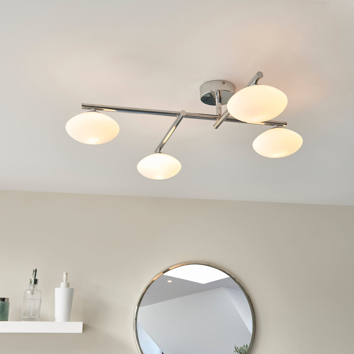 Amos Kuiper Bathroom Ceiling Light Chrome – from Amos Lighting + Home