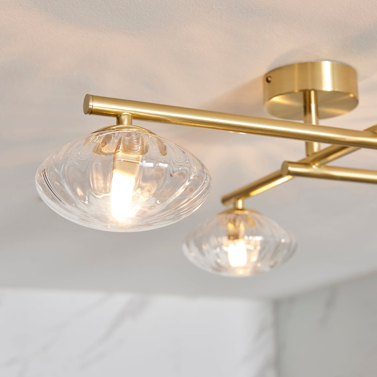 Amos Kuiper Bathroom Ceiling Light Satin Brass – from Amos Lighting + Home