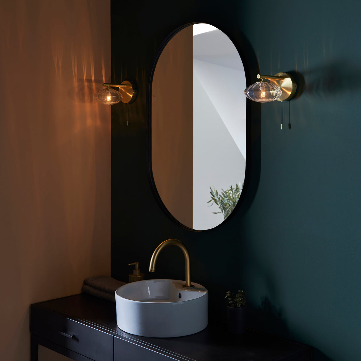 Amos Kuiper Bathroom Wall Light Satin Brass – from Amos Lighting + Home