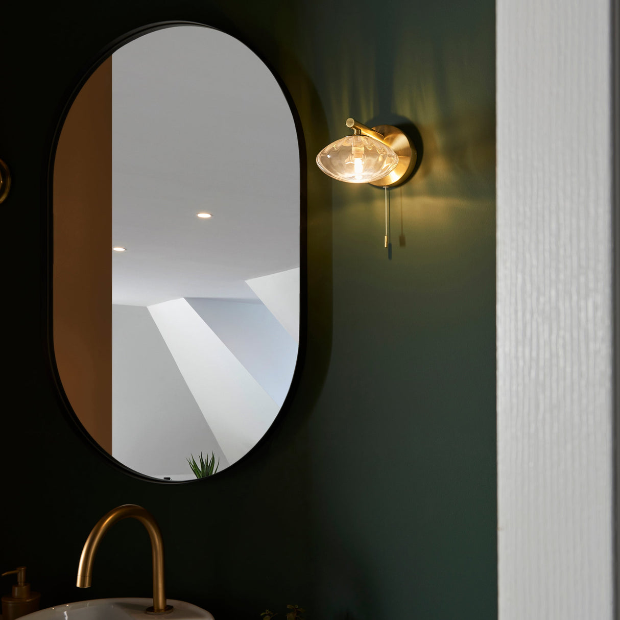 Amos Kuiper Bathroom Wall Light Satin Brass – from Amos Lighting + Home