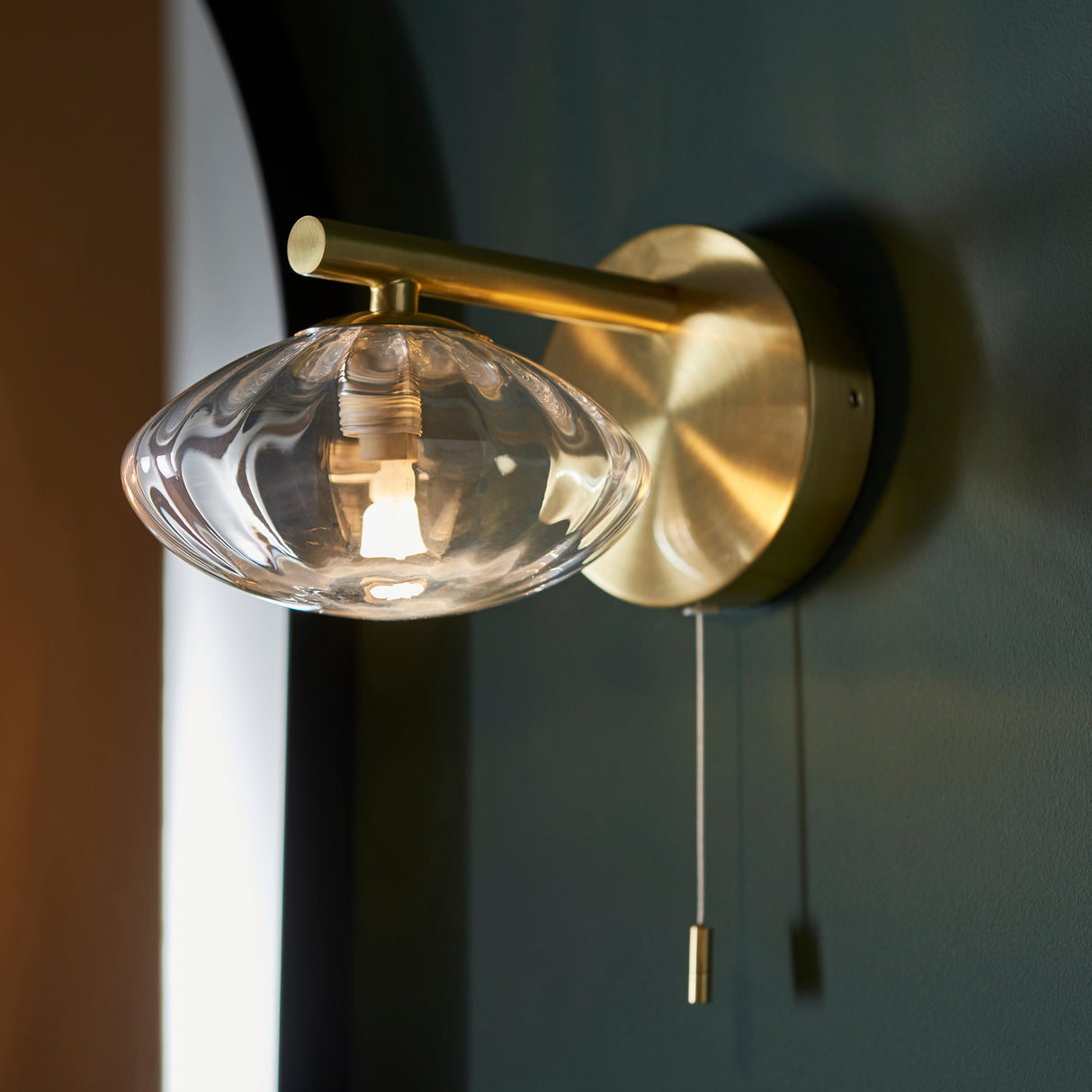 Amos Kuiper Bathroom Wall Light Satin Brass – from Amos Lighting + Home