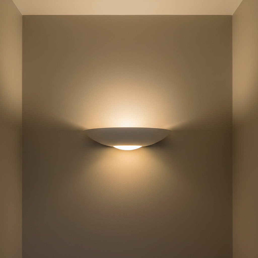 amos-lighting-Franklite-Fresco-Bowl-Ceramic-Uplighter-Hallway