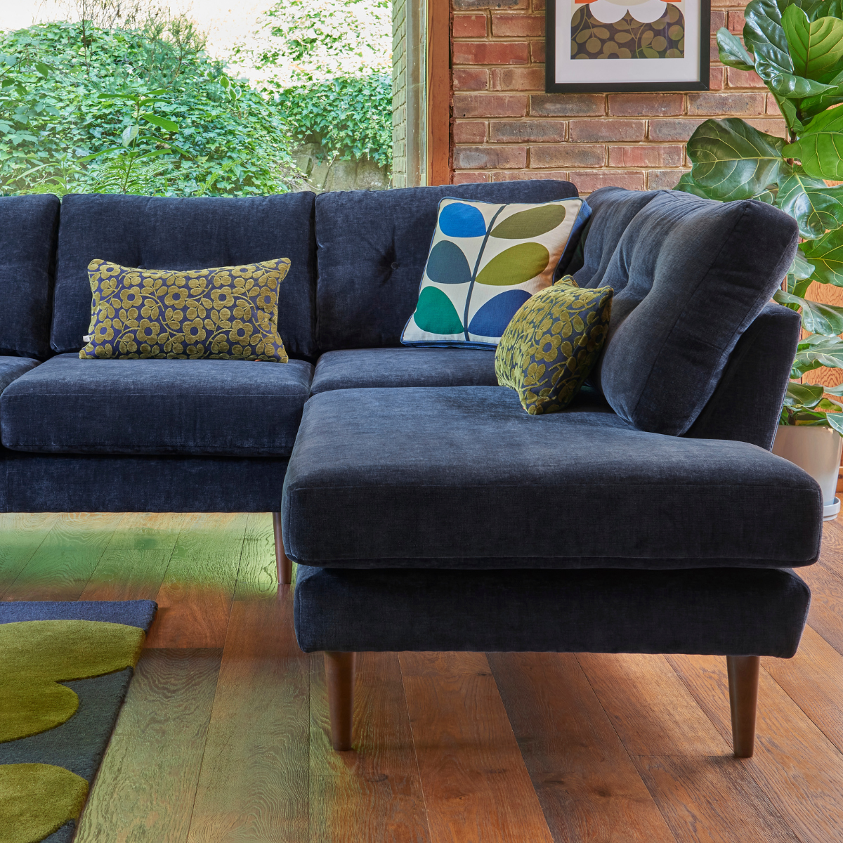 Orla Kiely Linden Large Sofa Chaise Right