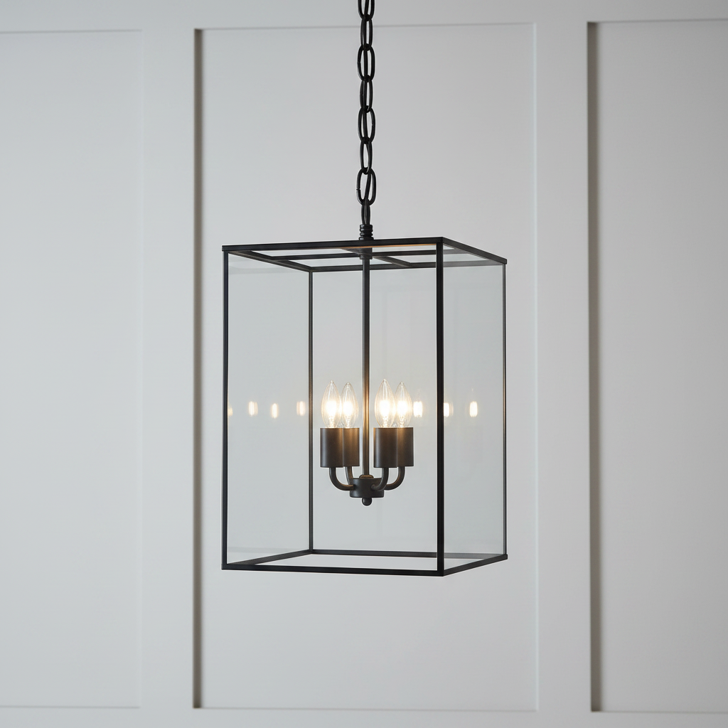 amos-lighting-Soho-Lighting-London-Lantern-Pendant-Light-Crossbar-Medium-Matt-Black-Brass-Grey-Panel