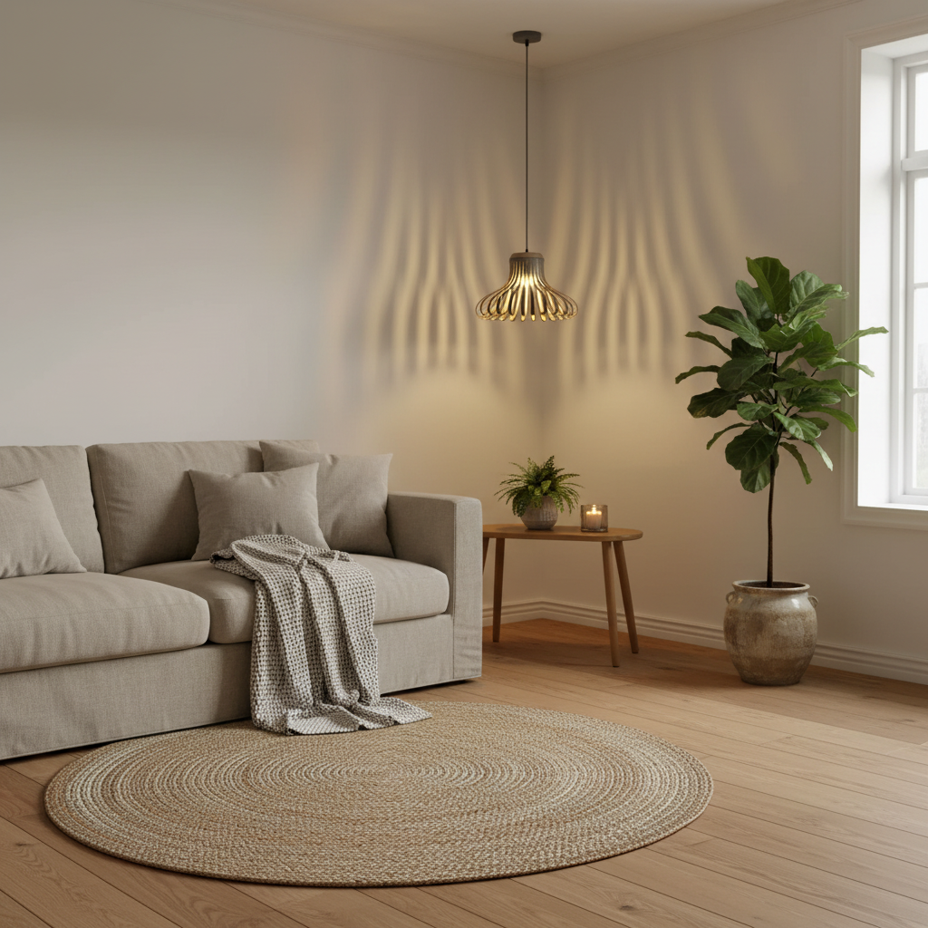 amos-lighting-Stuart-Lamble-Bell-Pendant-Shade-Wooden-Slat-Lounge-Accent