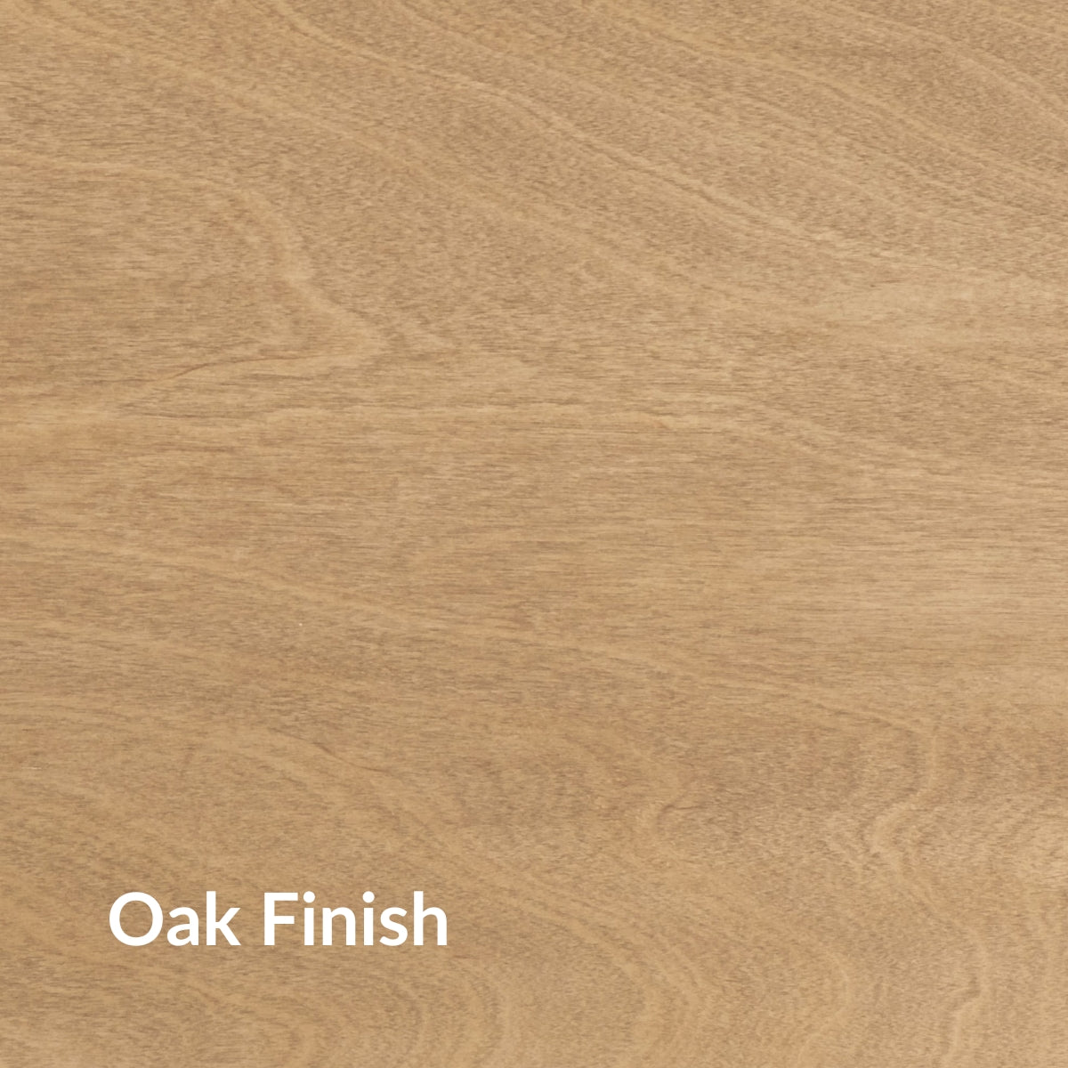 Smooth light oak finish wood texture with natural grain pattern, labeled Oak Finish