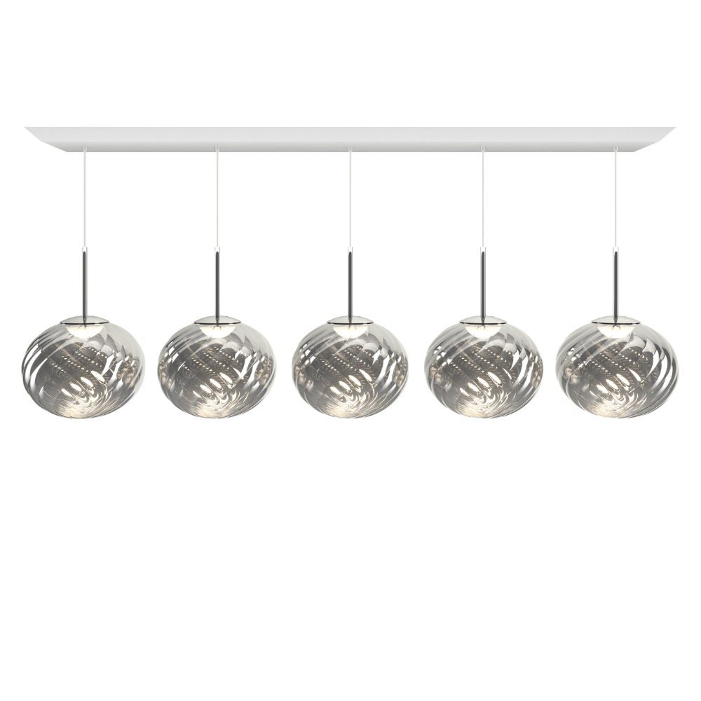 Tom Dixon Whirl Pendant System 30cm Linear Silver LED
