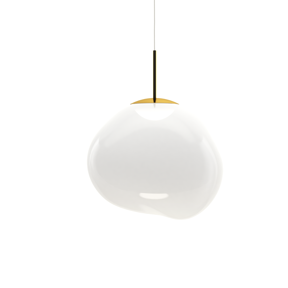 Tom Dixon OPAL PENDANT 25 (WHITE) 未使用未開封 Tom Dixon Melt Pendant Opal/Gold LED - Luxury Designer Ceiling