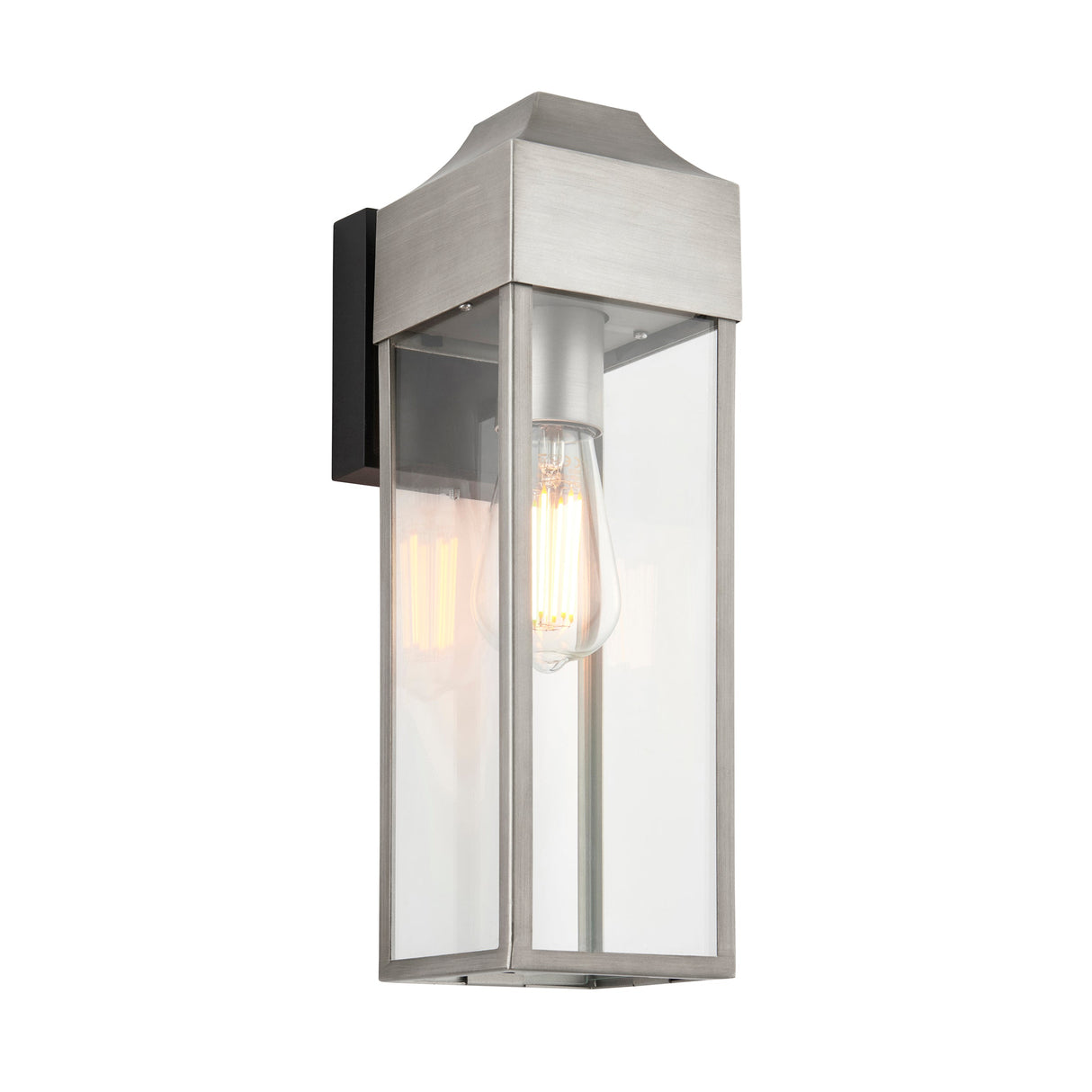 Amos Lotus Outdoor Wall Light Brushed Silver – from Amos Lighting + Home