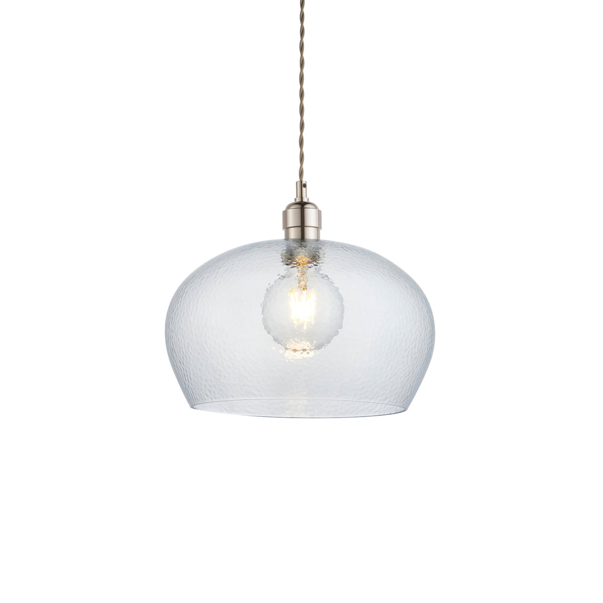 Amos Lucid Medium Pendant Dimpled Glass – from Amos Lighting + Home