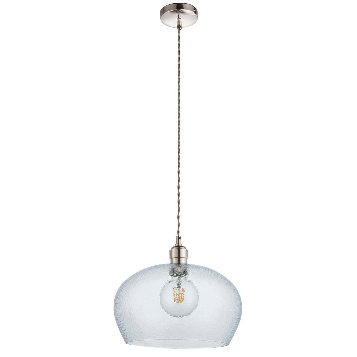 Amos Lucid Medium Pendant Dimpled Glass – from Amos Lighting + Home
