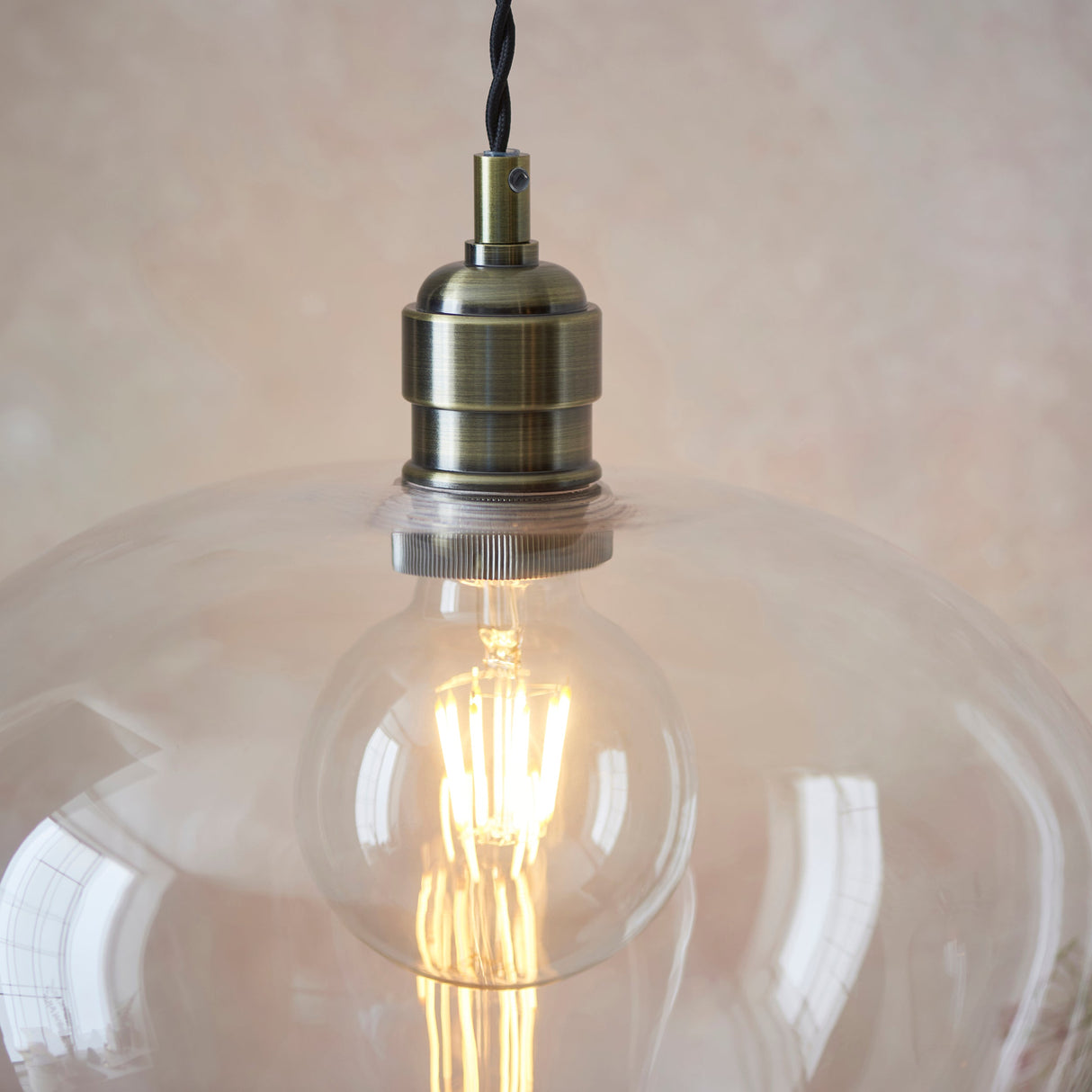 Amos Lucid Pendant Antique Brass Medium – from Amos Lighting + Home