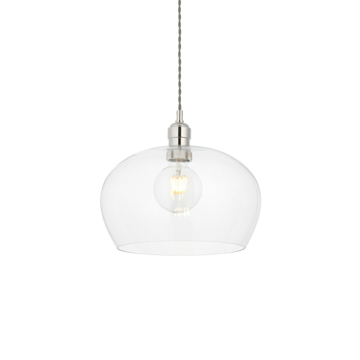 Amos Lucid Pendant Polished Nickel Medium – from Amos Lighting + Home