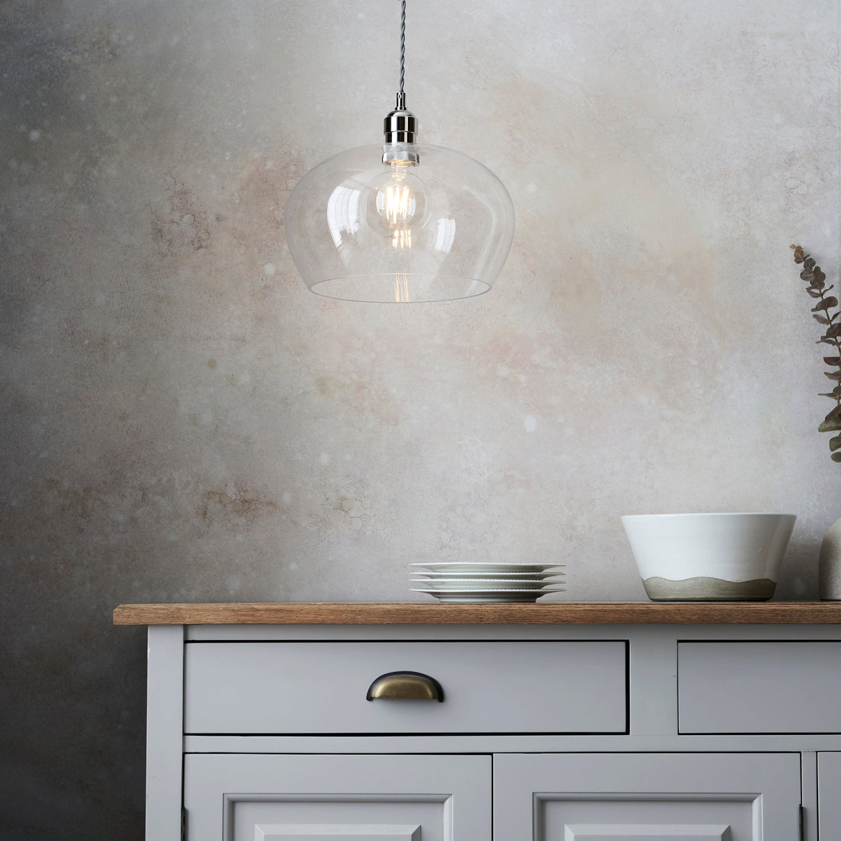 Amos Lucid Pendant Polished Nickel Medium – from Amos Lighting + Home
