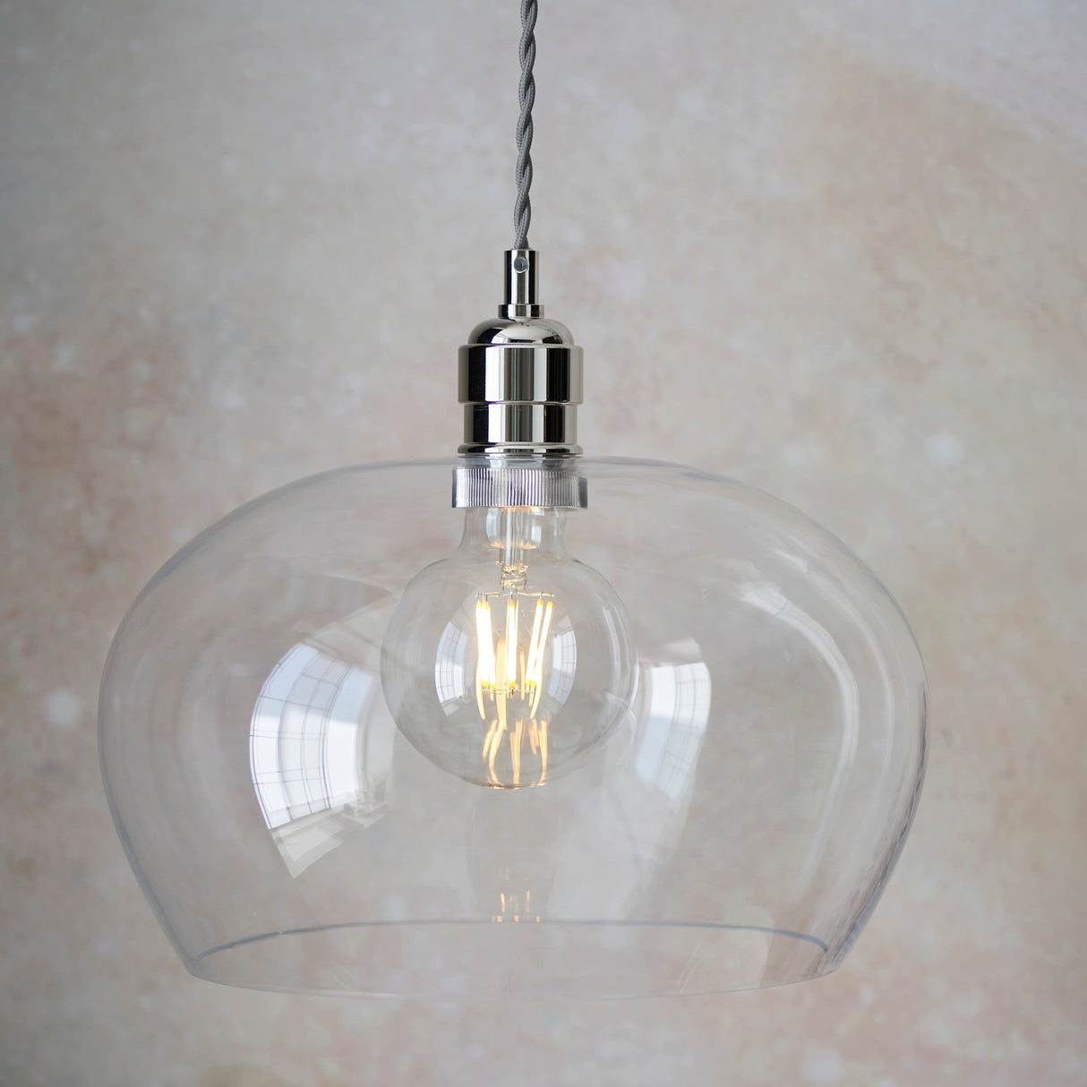 Amos Lucid Pendant Polished Nickel Medium – from Amos Lighting + Home