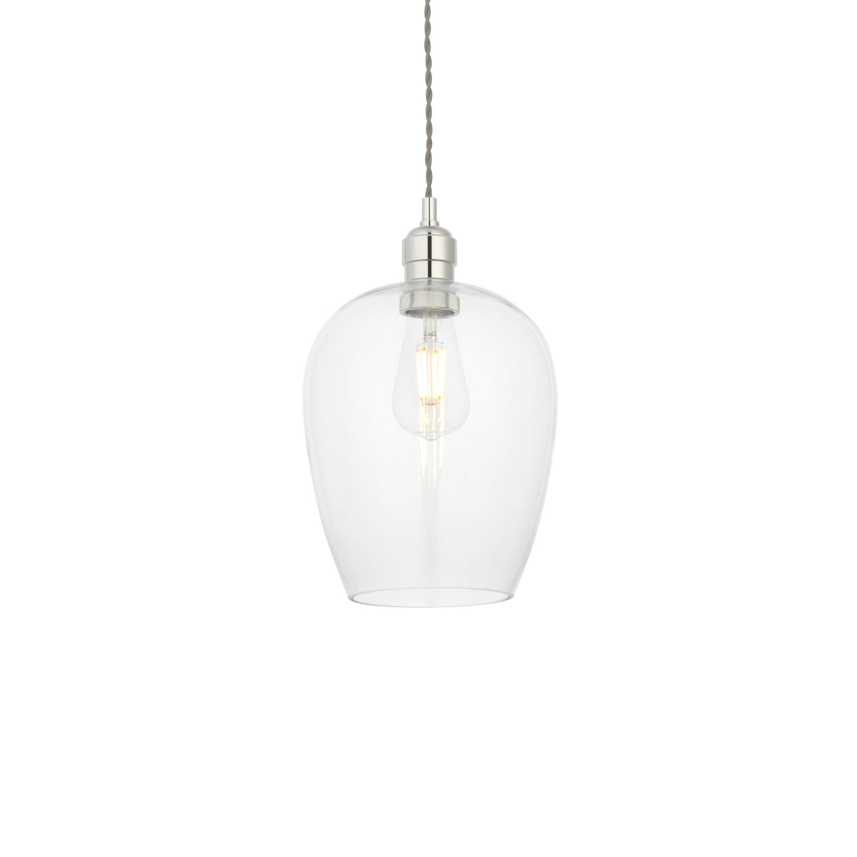 Amos Lucid Pendant Polished Nickel Small – from Amos Lighting + Home