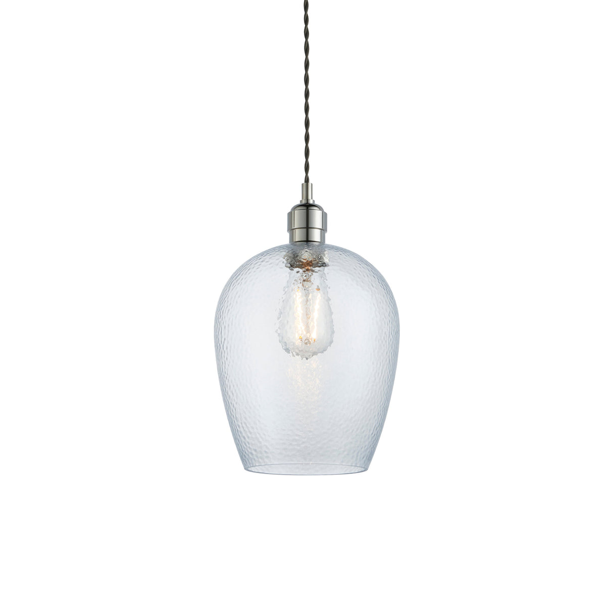 Amos Lucid Small Pendant Dimpled Glass – from Amos Lighting + Home