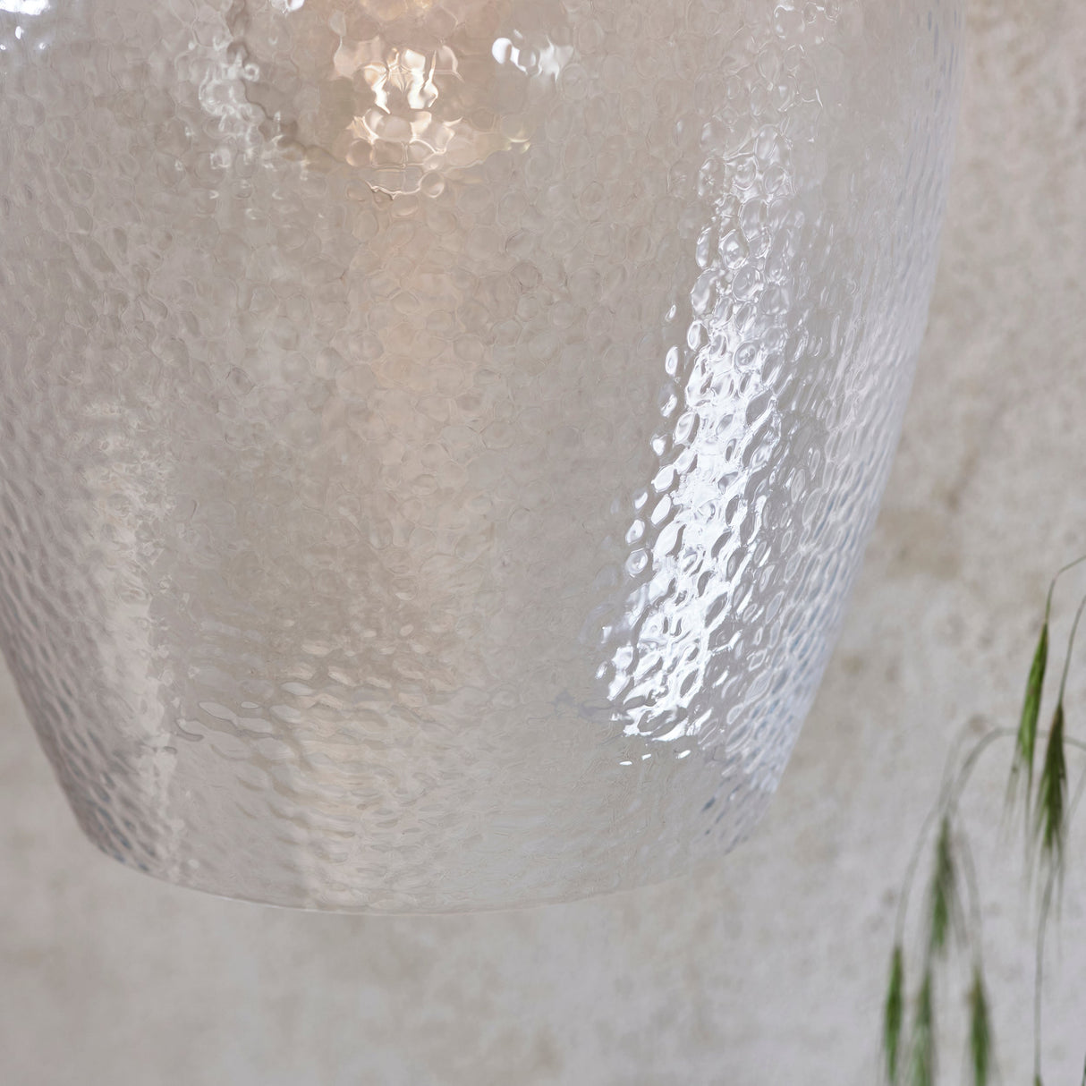 Amos Lucid Small Pendant Dimpled Glass – from Amos Lighting + Home