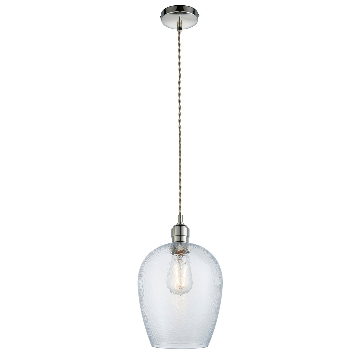 Amos Lucid Small Pendant Dimpled Glass – from Amos Lighting + Home