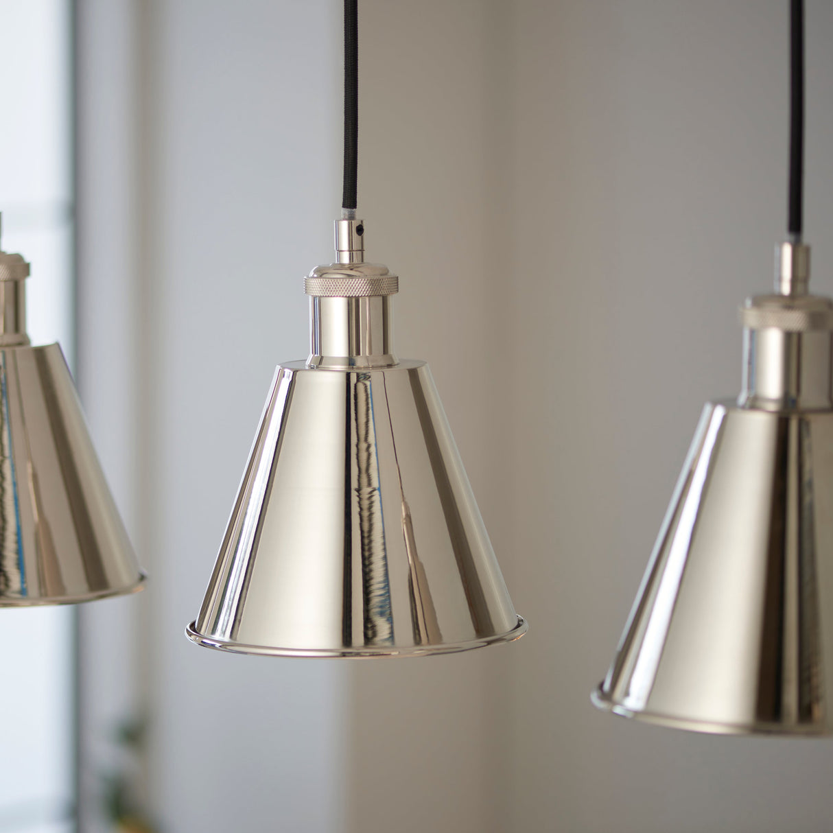 Amos Maine 3 Bar Pendant Polished Nickel – from Amos Lighting + Home