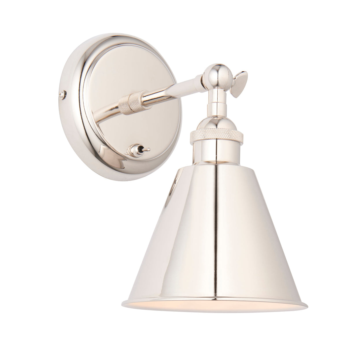 Amos Maine Wall Light Polished Nickel – from Amos Lighting + Home