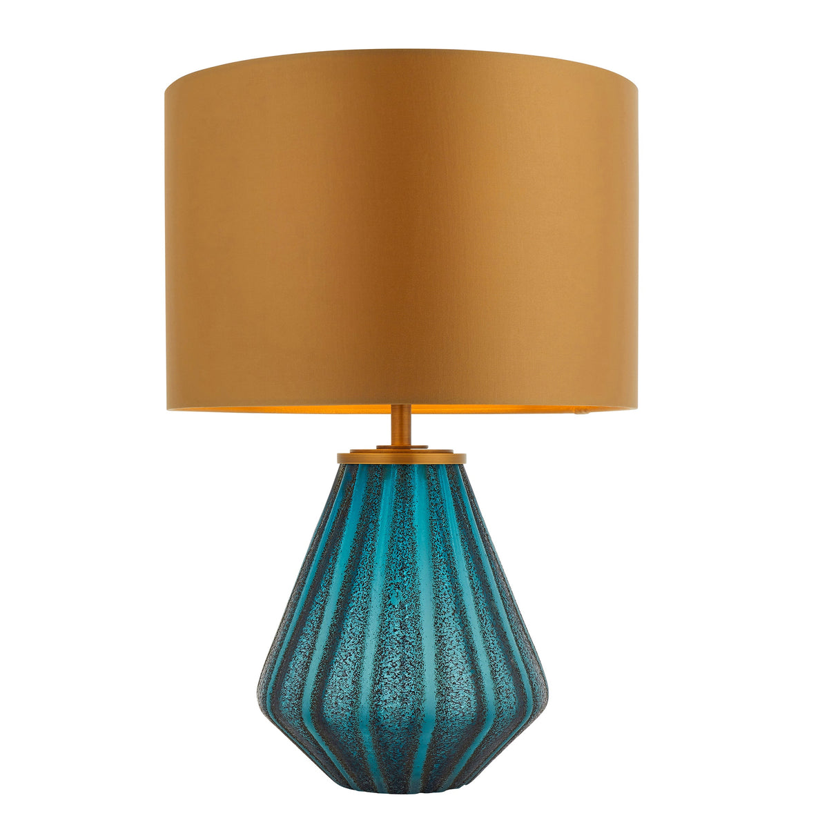 Amos Marina Turquoise Table Lamp with Gold Shade – from Amos Lighting + Home
