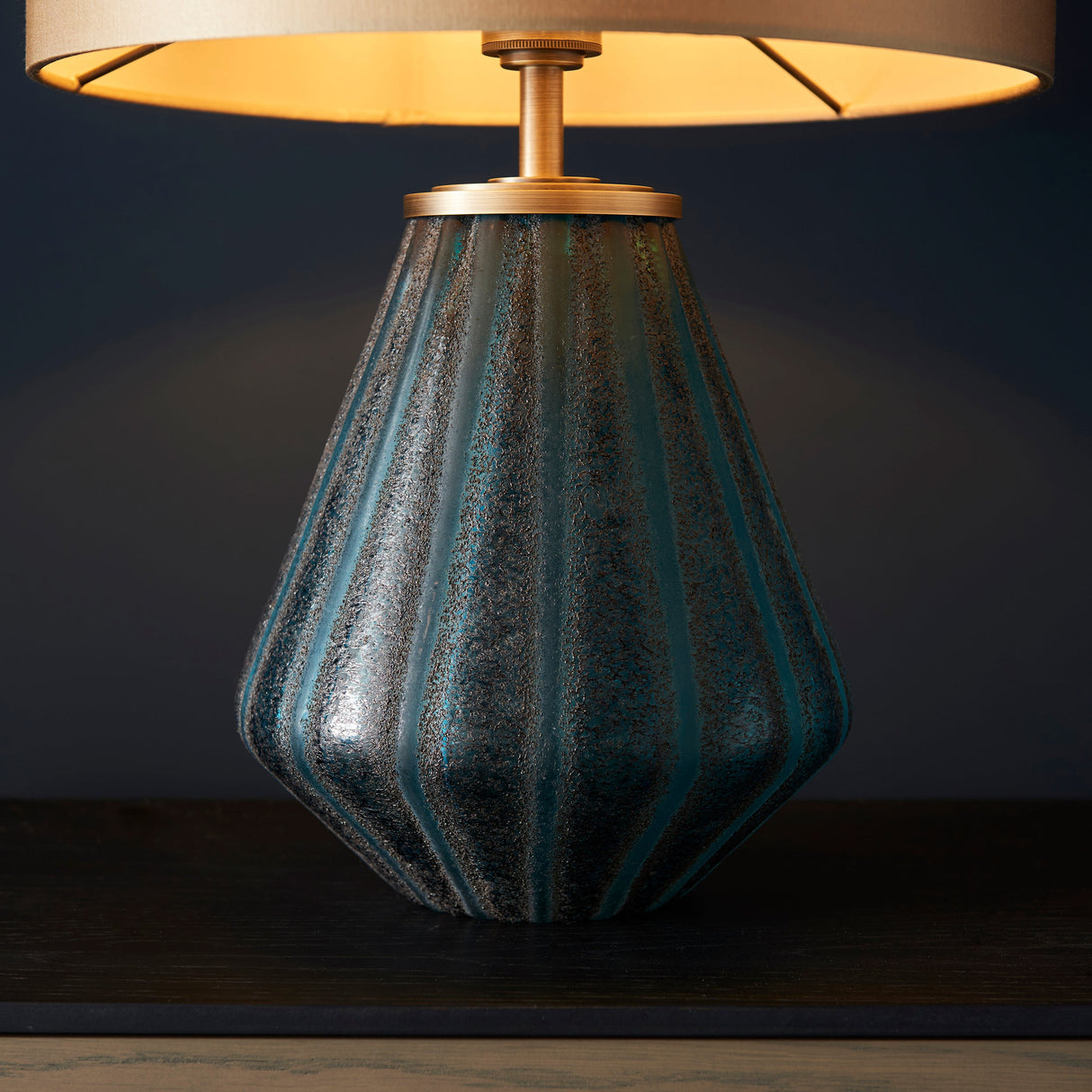 Amos Marina Turquoise Table Lamp with Gold Shade – from Amos Lighting + Home
