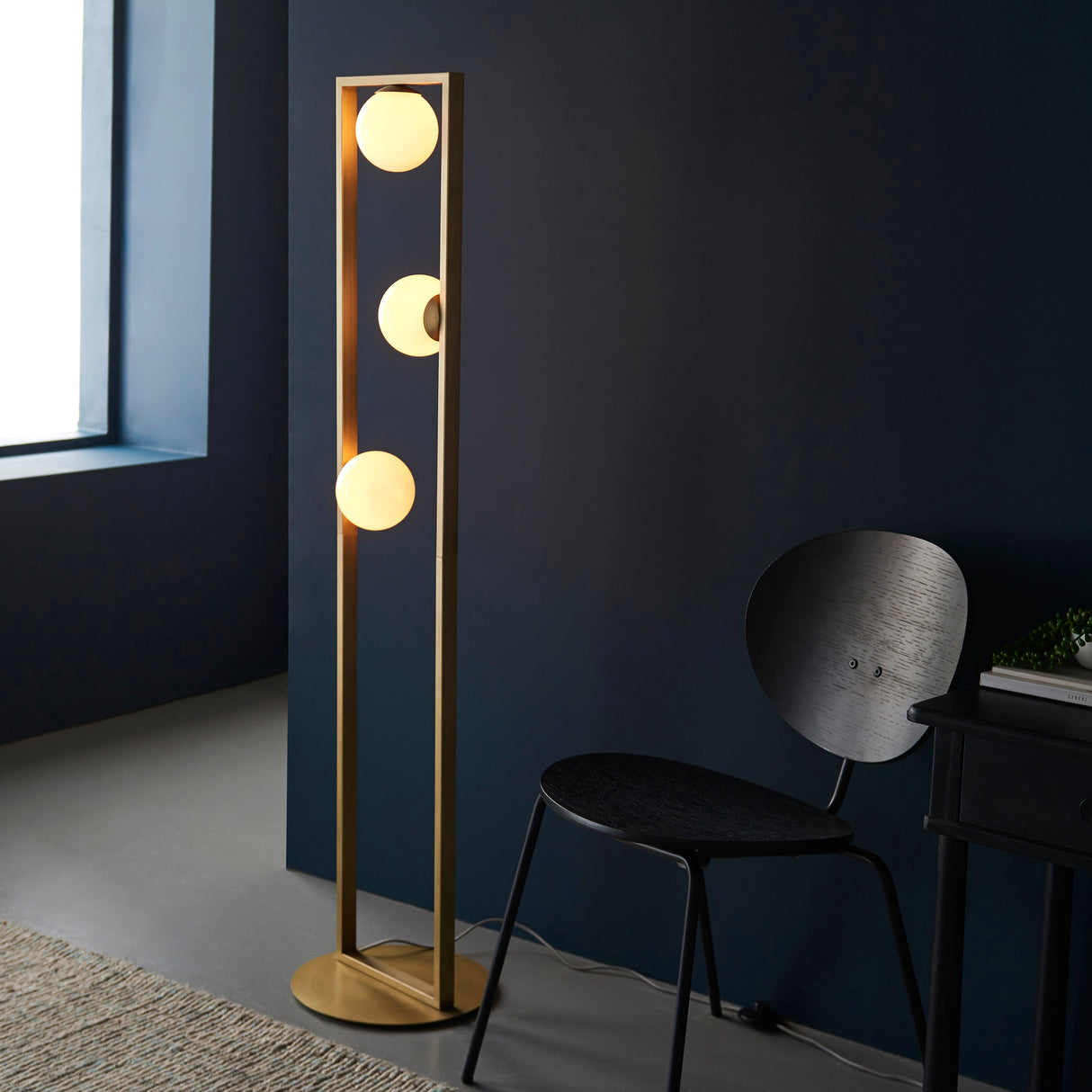 Amos Matisse Floor Lamp Brushed Gold – from Amos Lighting + Home