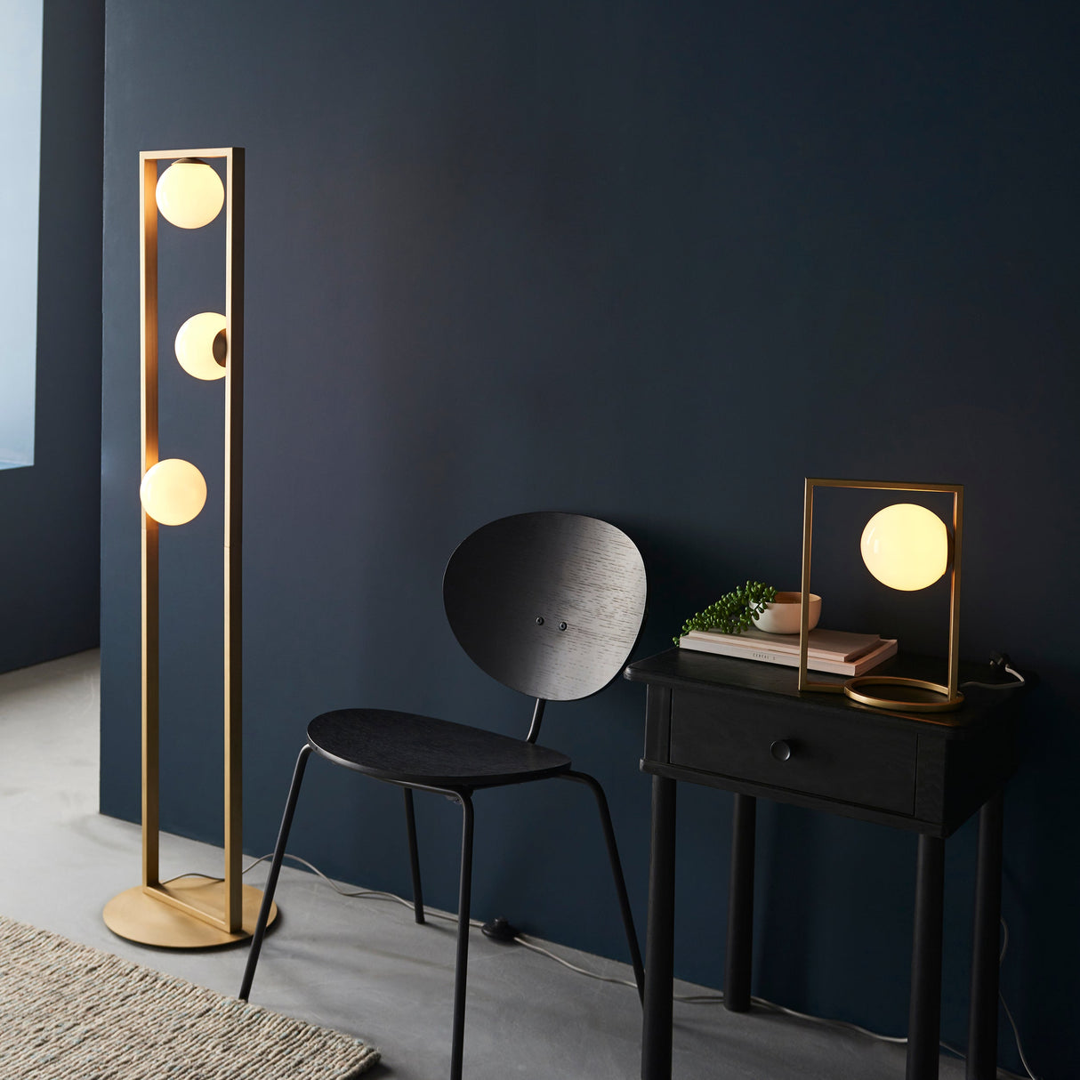 Amos Matisse Floor Lamp Brushed Gold – from Amos Lighting + Home