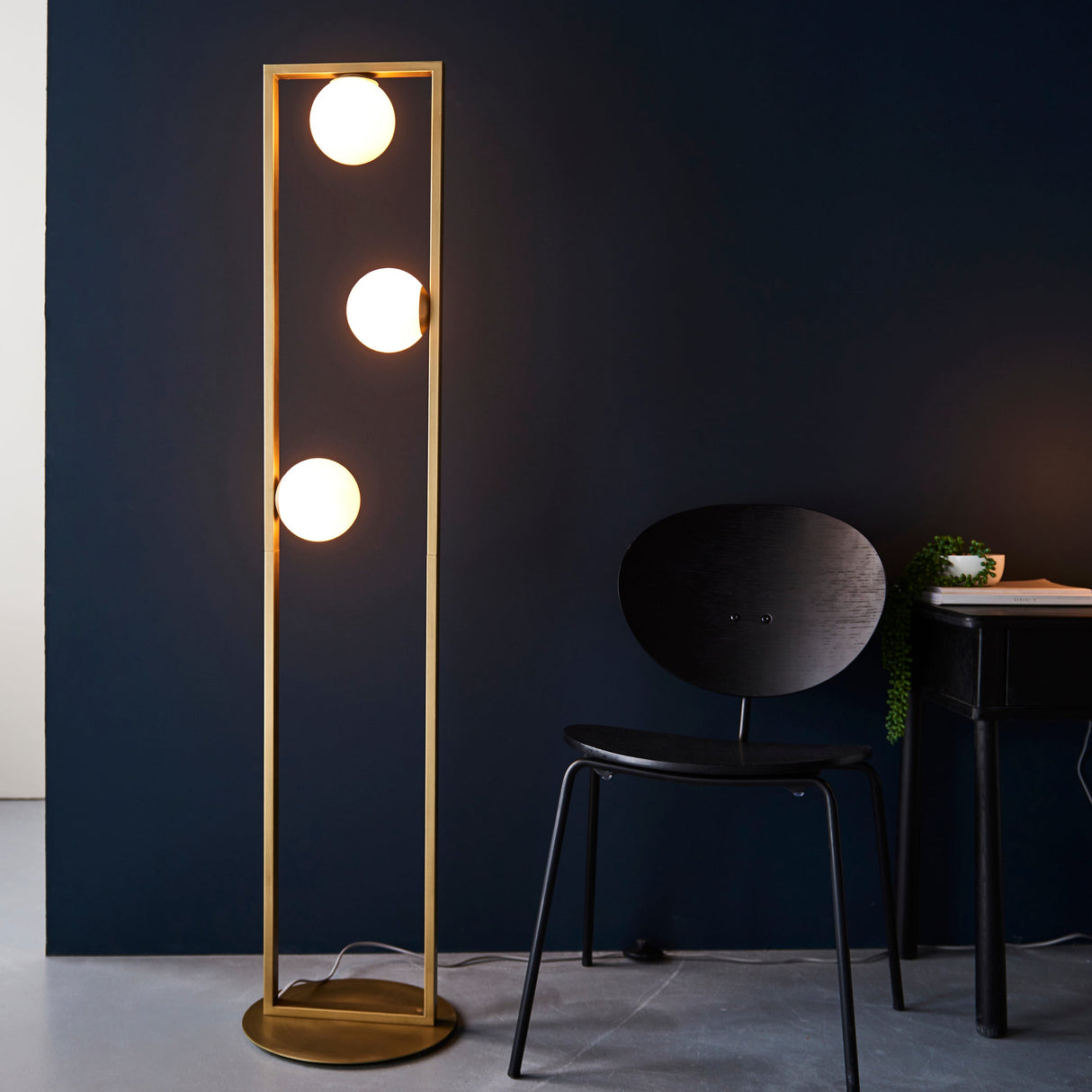 Amos Matisse Floor Lamp Brushed Gold – from Amos Lighting + Home