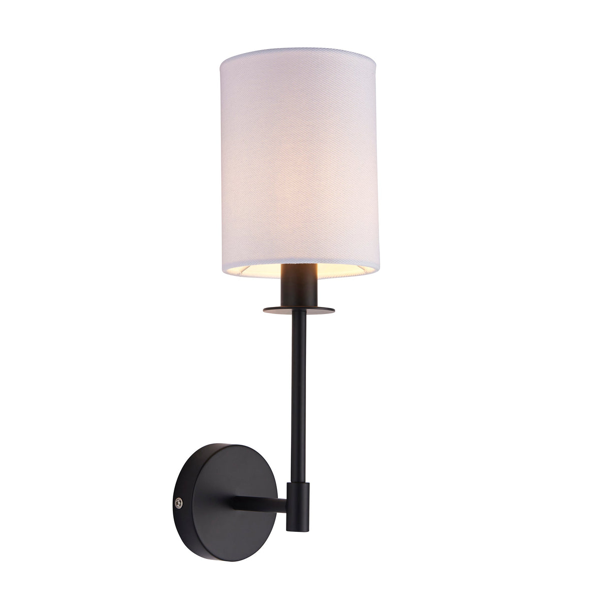 Amos Minerva Wall Light Matt Black with Shade – from Amos Lighting + Home