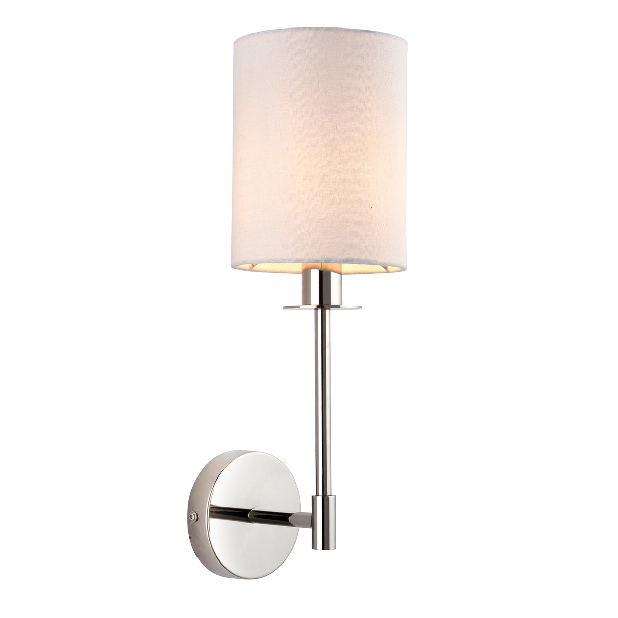 Amos Minerva Wall Light Nickel with Shade – from Amos Lighting + Home