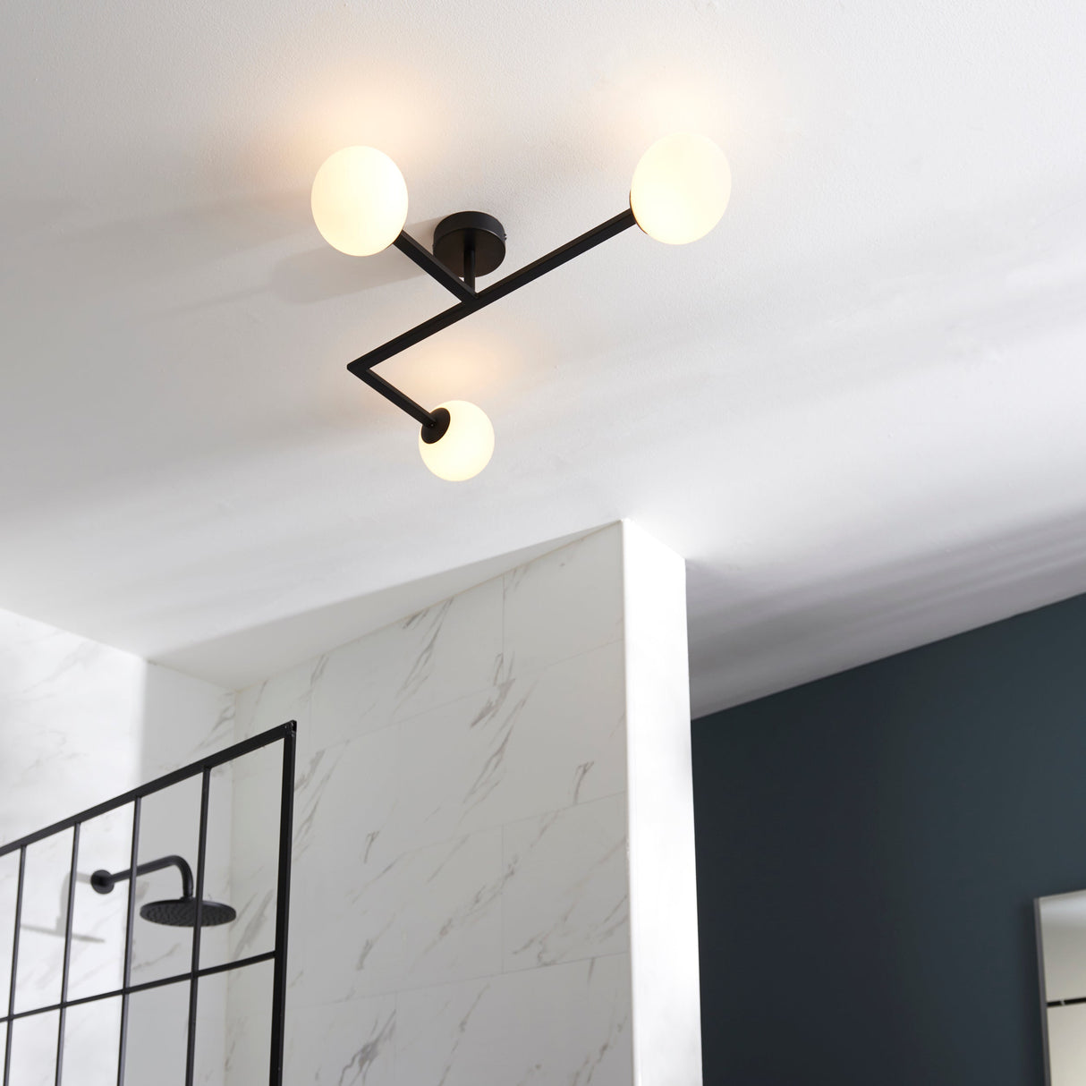 Amos Nebula Bathroom Ceiling Light Black – from Amos Lighting + Home