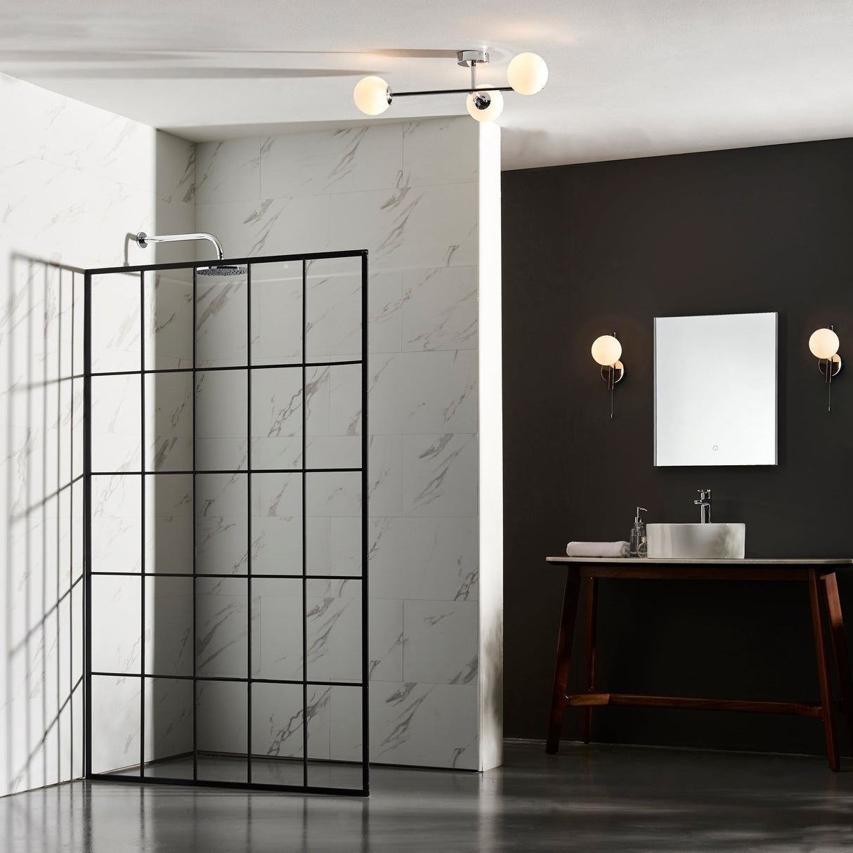 Amos Nebula Bathroom Ceiling Light Chrome – from Amos Lighting + Home