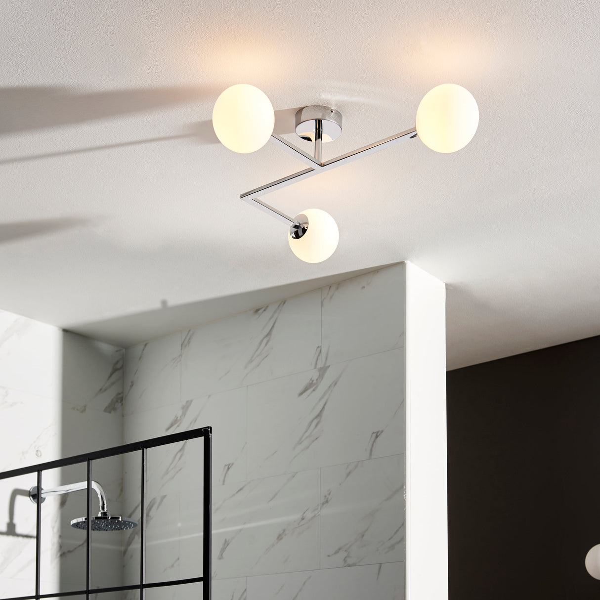 Amos Nebula Bathroom Ceiling Light Chrome – from Amos Lighting + Home