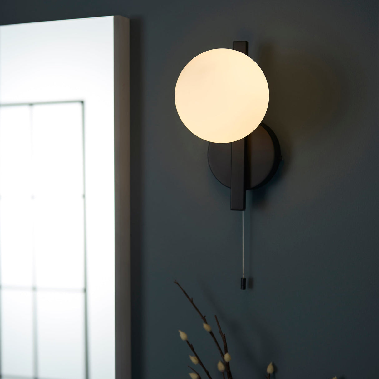 Amos Nebula Bathroom Wall Light Black – from Amos Lighting + Home