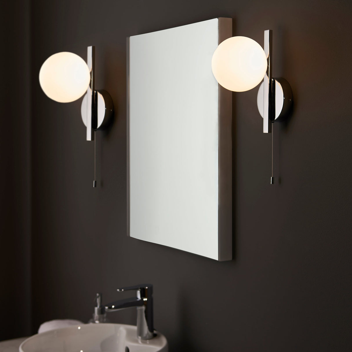 Amos Nebula Bathroom Wall Light Chrome – from Amos Lighting + Home