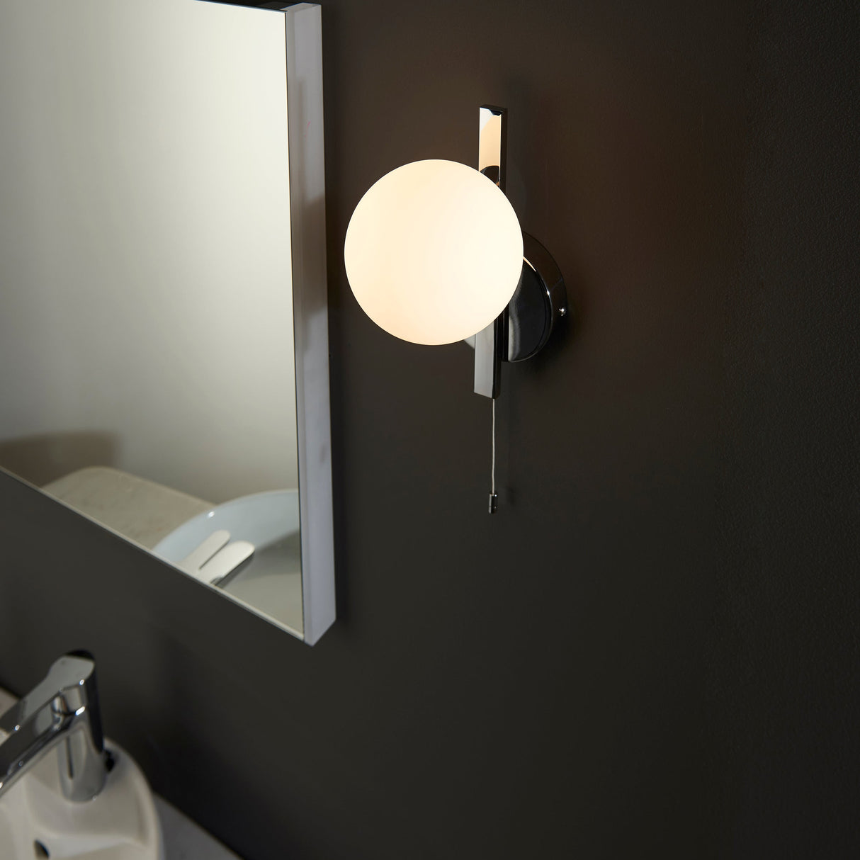 Amos Nebula Bathroom Wall Light Chrome – from Amos Lighting + Home
