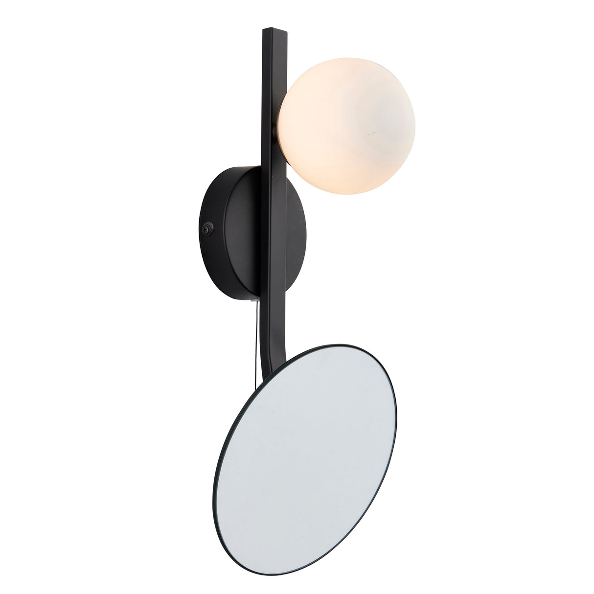 Amos Nebula Bathroom Wall Light with Mirror Black black – from Amos Lighting + Home