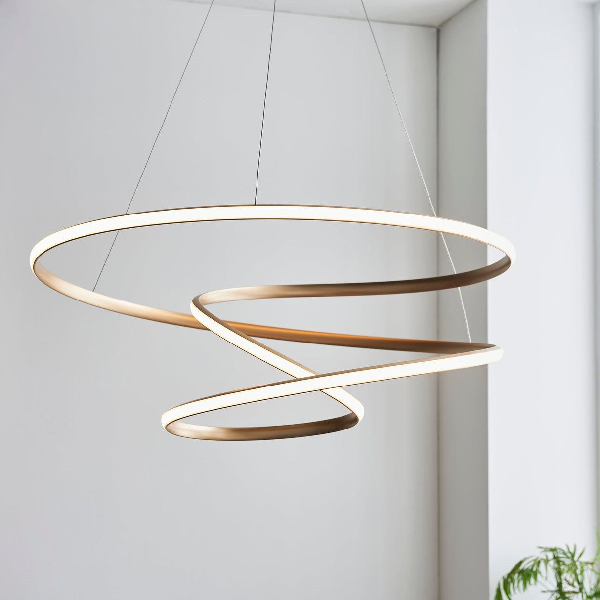 Amos Olympia A Satin Gold LED Pendant – from Amos Lighting + Home
