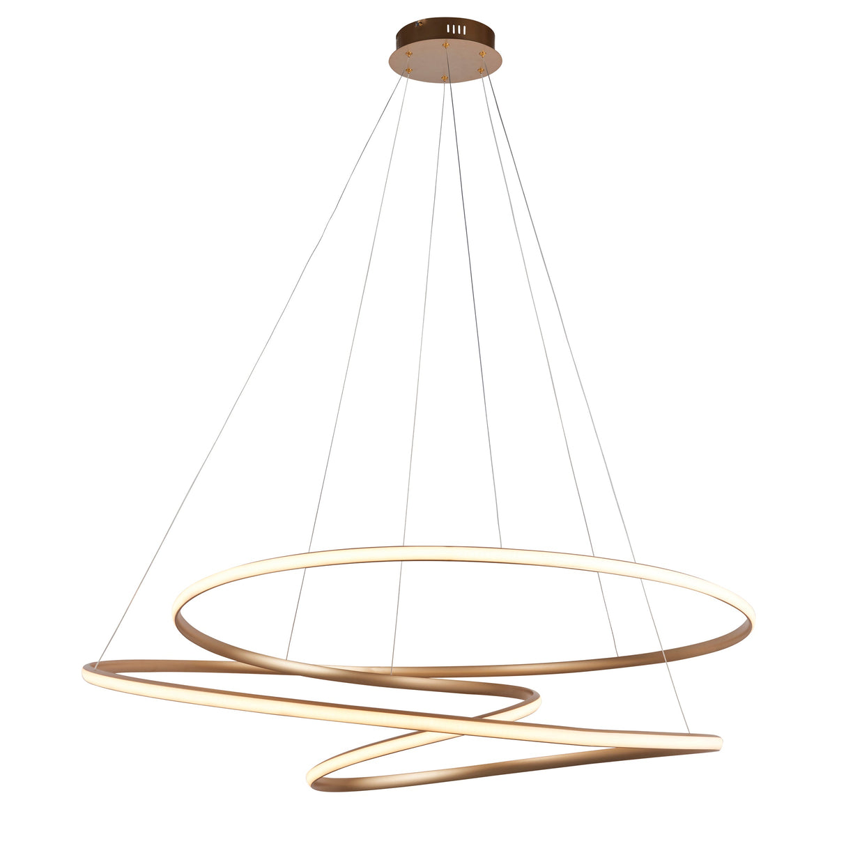 Amos Olympia B Satin Gold LED Pendant – from Amos Lighting + Home