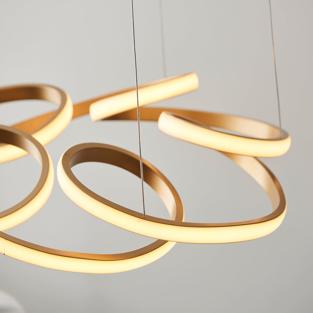 Amos Olympia C Satin Gold LED Pendant – from Amos Lighting + Home