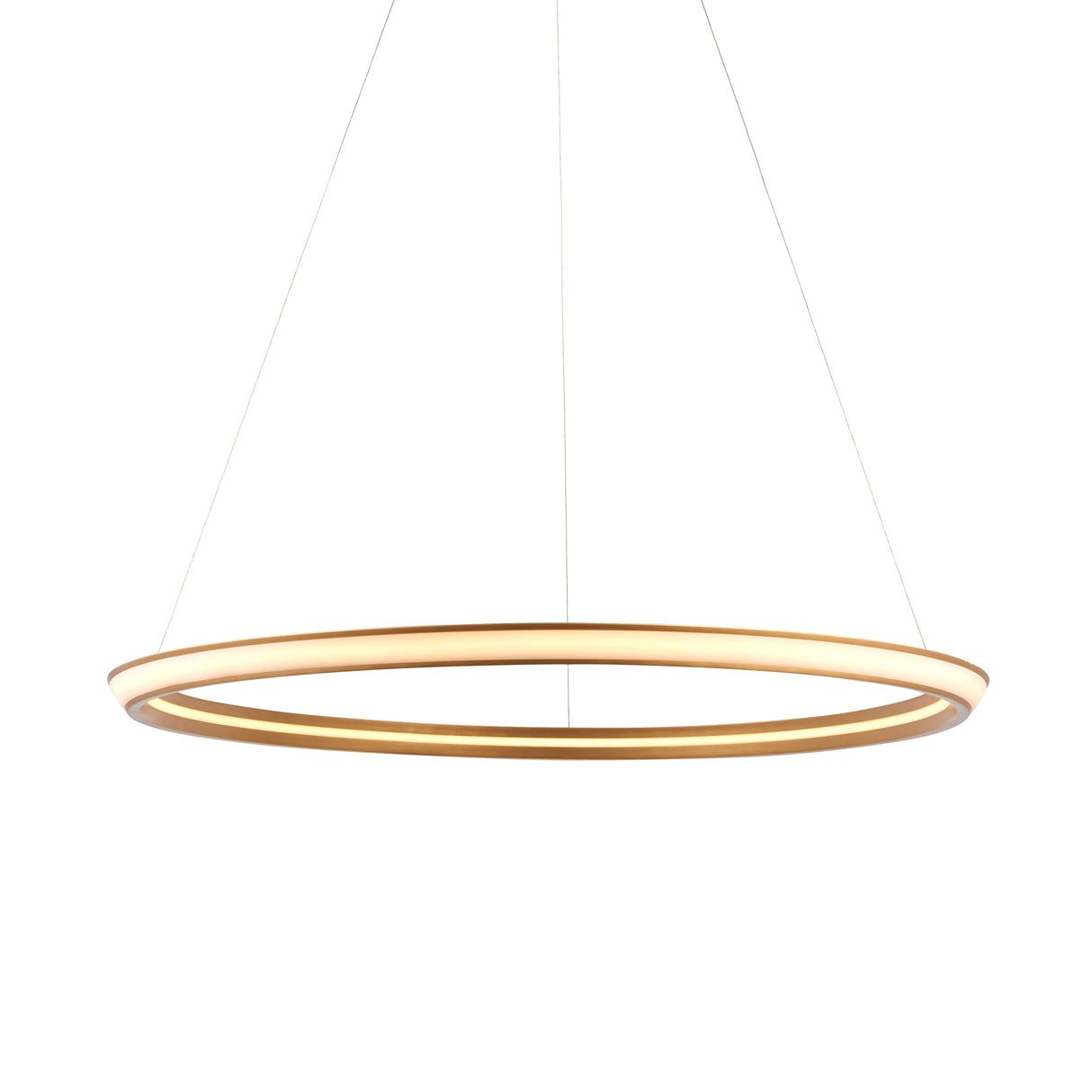 Amos Olympia D Satin Gold LED Pendant – from Amos Lighting + Home