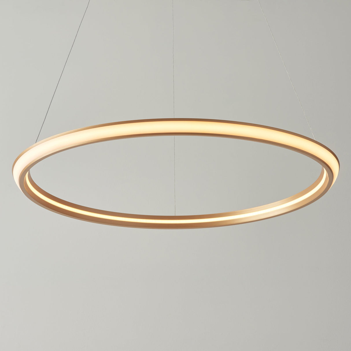 Amos Olympia D Satin Gold LED Pendant – from Amos Lighting + Home