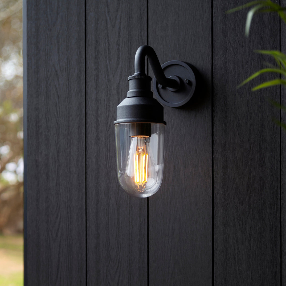 Amos Oshun Outdoor Wall Light Matt Black – from Amos Lighting + Home