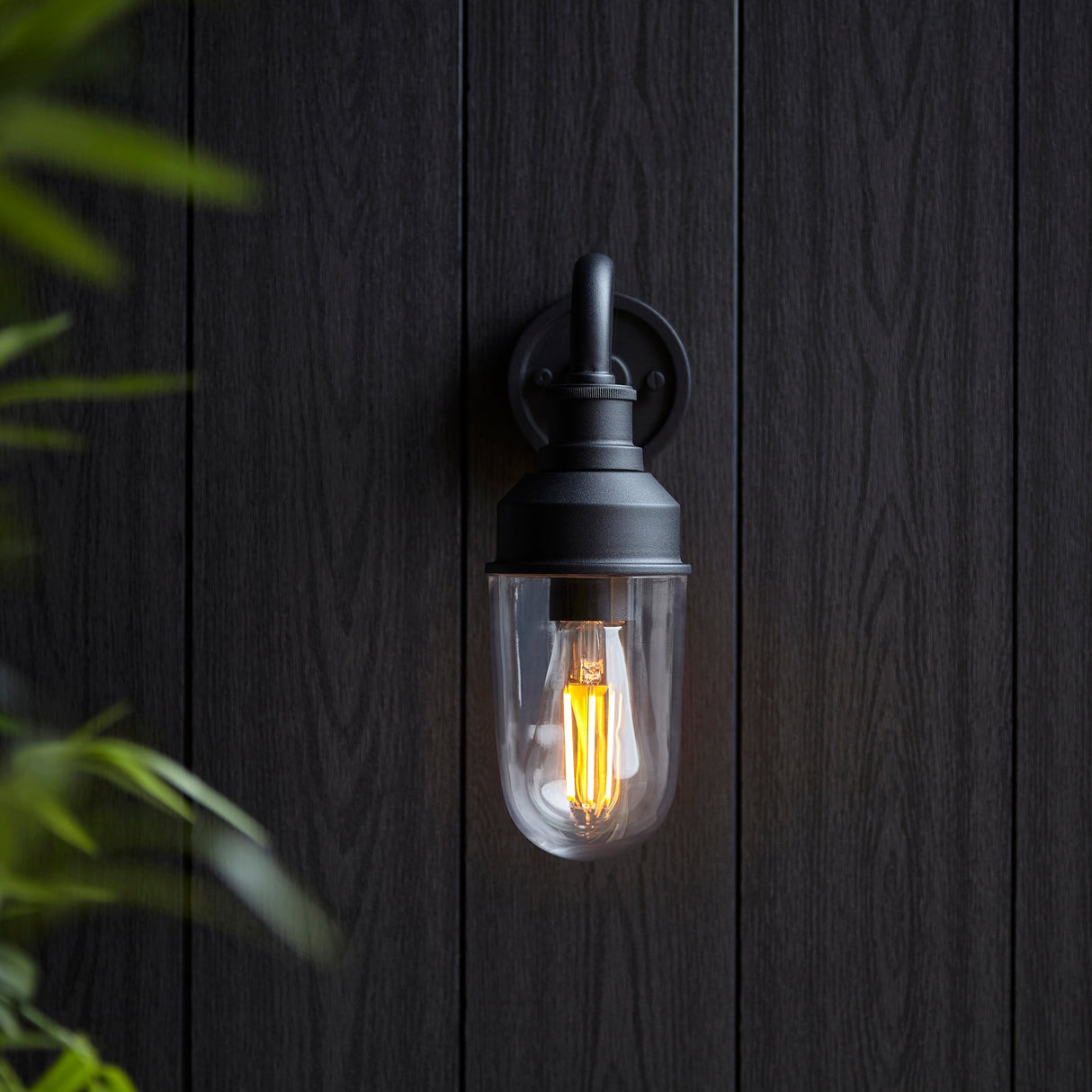 Amos Oshun Outdoor Wall Light Matt Black – from Amos Lighting + Home