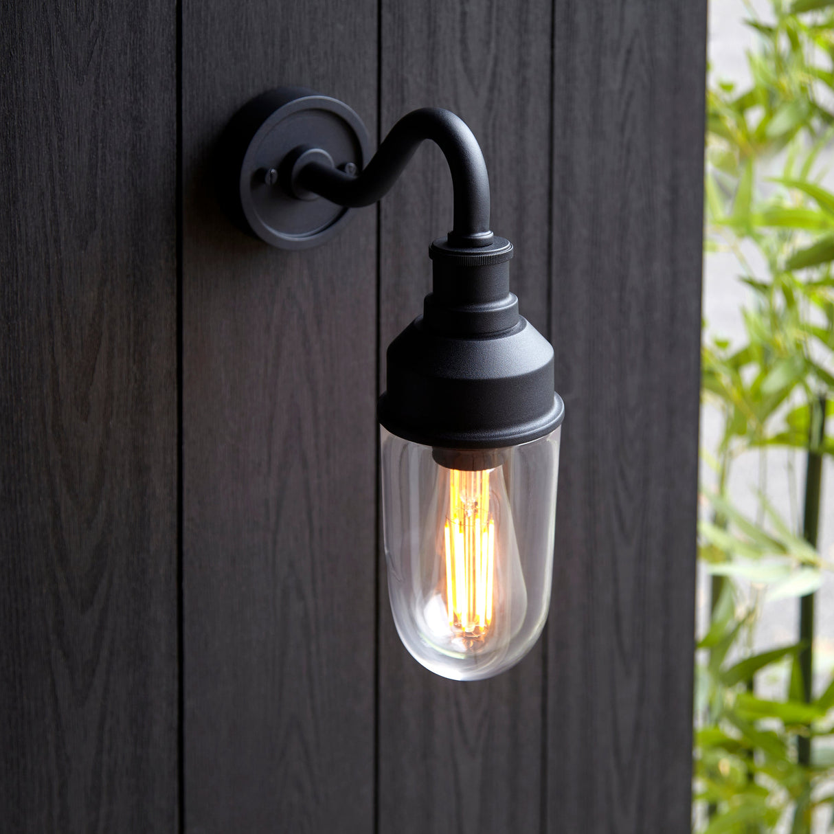 Amos Oshun Outdoor Wall Light Matt Black – from Amos Lighting + Home