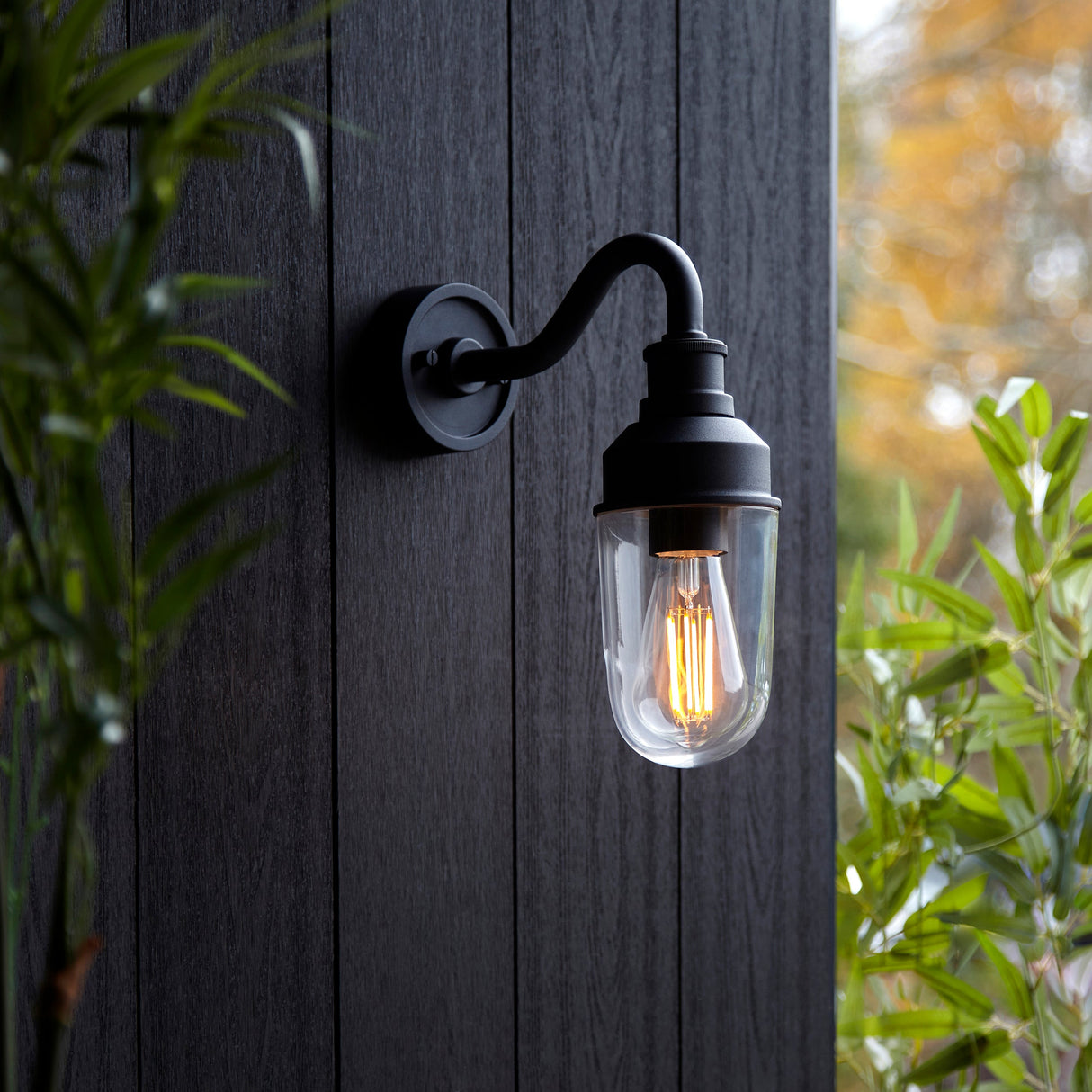 Amos Oshun Outdoor Wall Light Matt Black – from Amos Lighting + Home